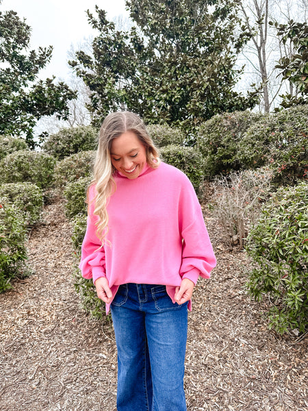 Hot Pink Turtleneck