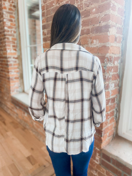 Neutral Plaid Flannel