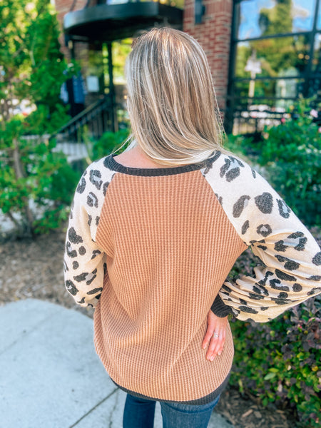 Leopard Waffle Top