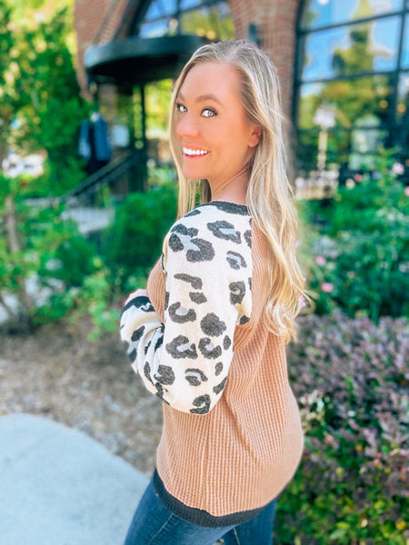 Leopard Waffle Top