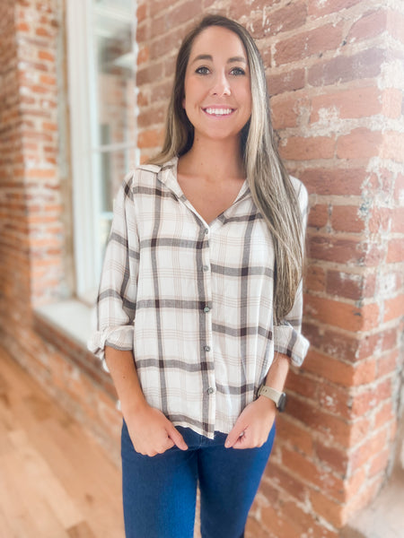 Neutral Plaid Flannel